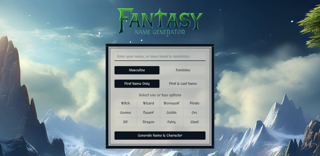 Fantasy Name Generator